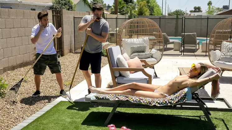 Sexy Teacher rewards Students for Garden Work w BJ