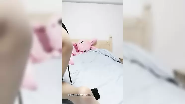 College porno girl black silk high-heeled sex temptation tiaodan masturbation forced