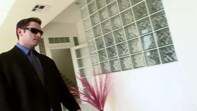 Blonde schoolgirl taking two cocks