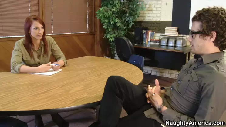 Busty redhead teacher