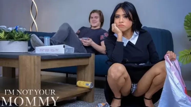 "I clean your cock, and you clean your room" MILF Ember Snow strikes a deal w...