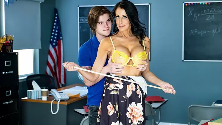 Naughty America: Professor Reagan Foxx gushes from her pussy and on PornVe