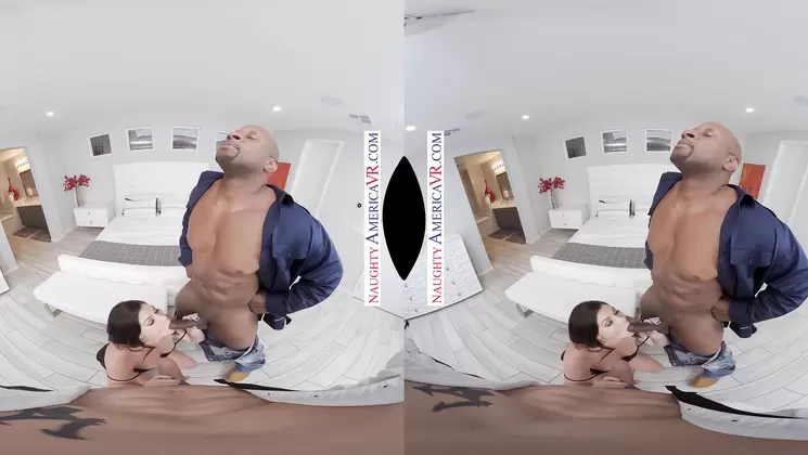 Your wife, Jessica Rex, sucks your cock while she gets pounded by a big black cock