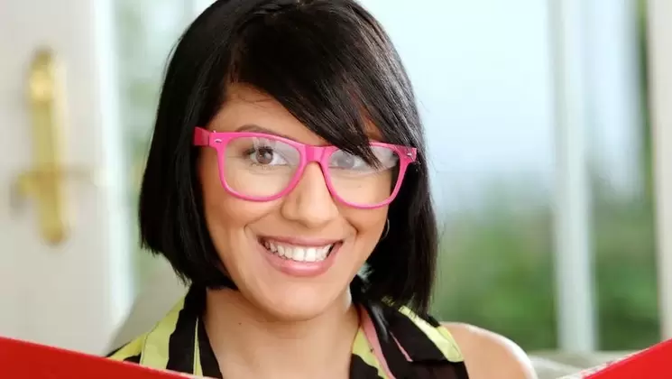 Nerdy Young Latina Teen in Interracial Fuck