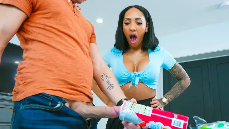 My busty ebony stepsister is a squirter