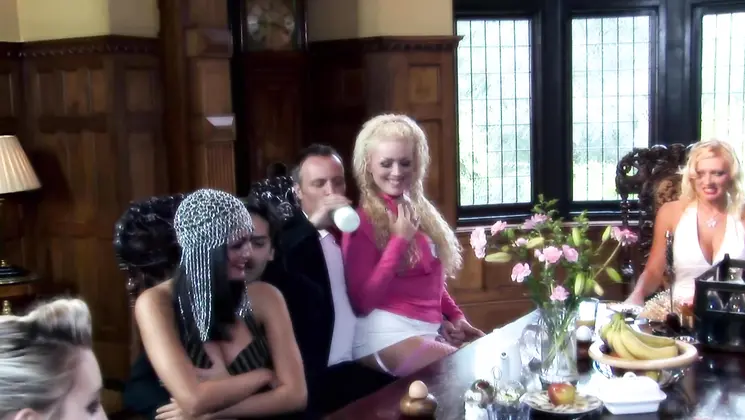 Dining Room Table Gang Bang Starring Angel Long And Rebecca Jane Smythe