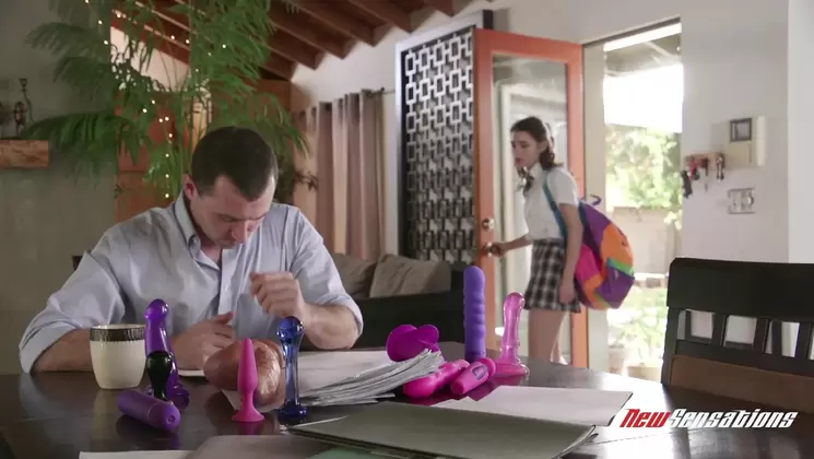 Lucie has enough time to smile with an orgasm