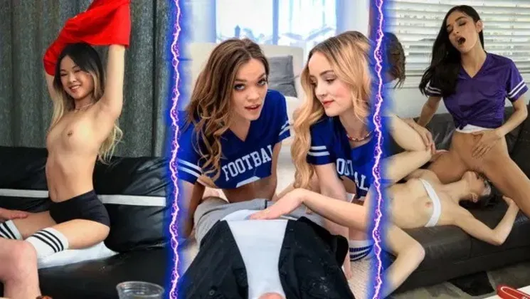 Football Bet Has Stepsisters Lulu Chu, Emily Willis, Katie Kush Fucking Stepb...
