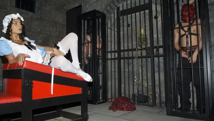 Lucy Has Anal And Takes A Load On Her Face In The Dungeon