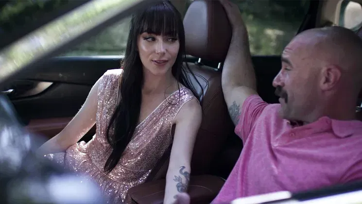 Stepdad rails stepsons teen GF outdoors