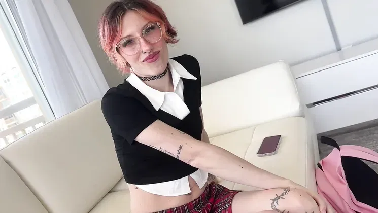 Elle Marz's daughter's best friend gets disciplined by her dirty talk and big ass in POV