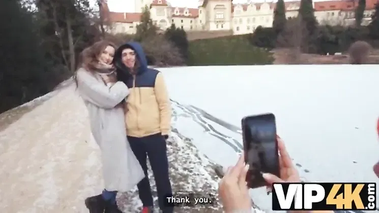 Vip4k. Met an Innocent Couple by the Lake, Worked Hard on Showin...