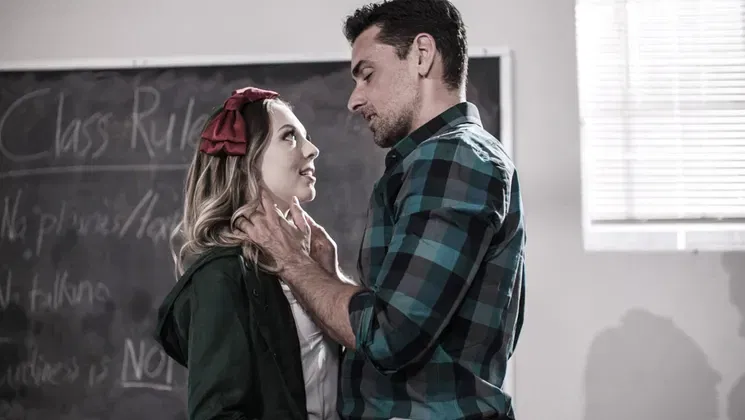 Petite blonde teen fucks mature teacher