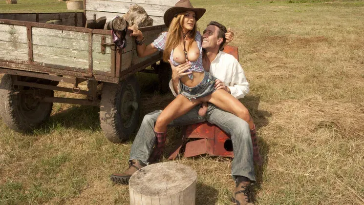 Cowgirl Has Anal On The Farm