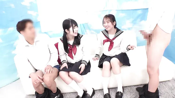 SKMJ-628 Girl Who Is Embarrassed Her Friend's Dick & Virgin Boy Who Exploding With A Full Erection