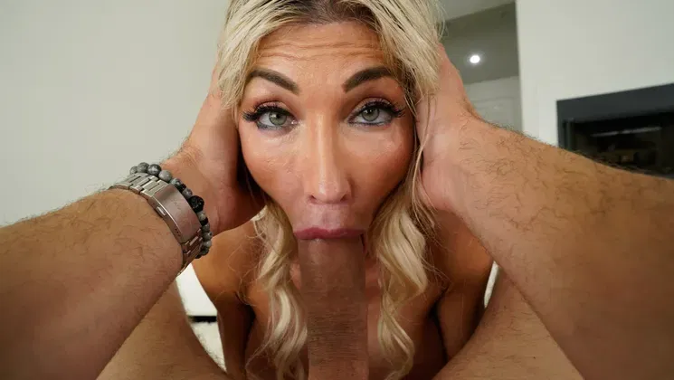 Busty milf licks ass before sucking cock