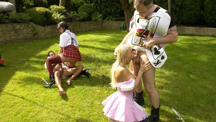 Group Sex Party Outside With Huge Cumshot Finish