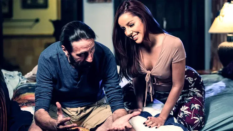 Latina stepdaughter seduces new stepdad