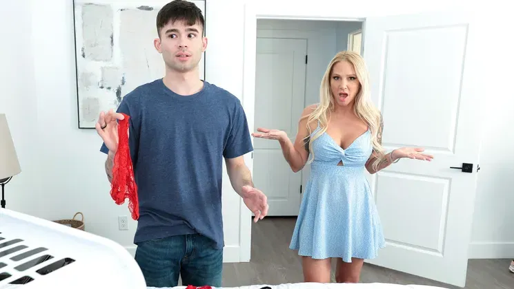 Angry stepmom MILF wants stepson his pie