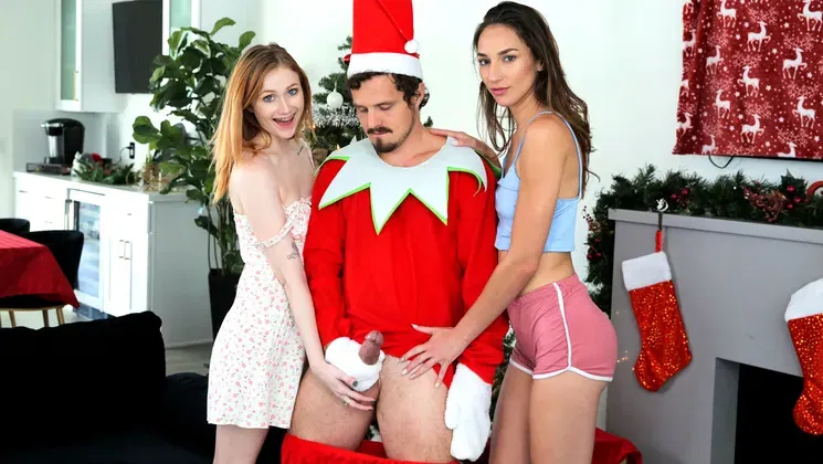 Tiny stepsis and teen BFF prank stepbro