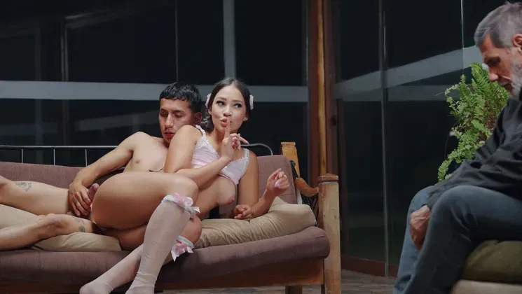 Smelling my stepsister's panties