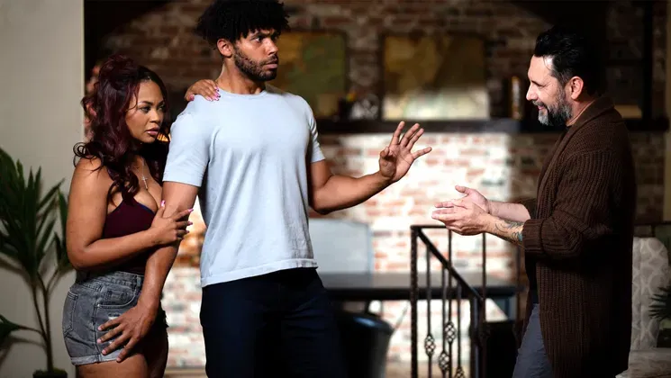 Black MILF nanny double penetration