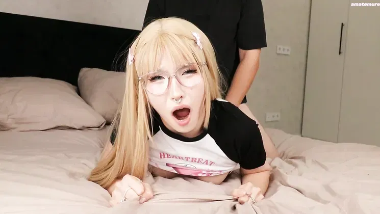 Watch as Asian Braces Stepsis gets her pussy pounded hard & deep, ending in a rough cumshot!