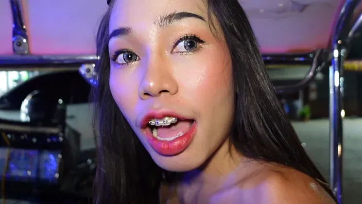 Cute big fake tits Thai teen picked up