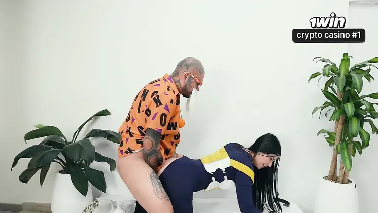 RolA, the big-assed brunette, takes on a massive cock and swallows every drop of his jizz