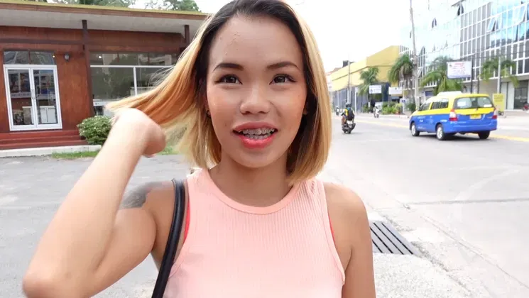 Petite blonde Thai teen amazing fuck