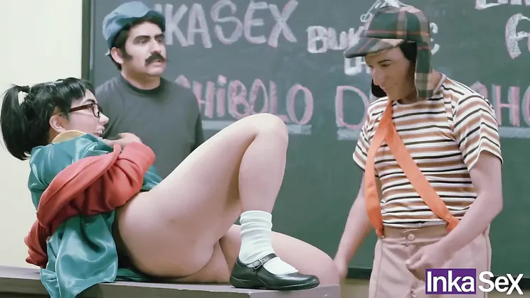 Horny young stud pounds tight pussy with his massive cock in a wild orgy