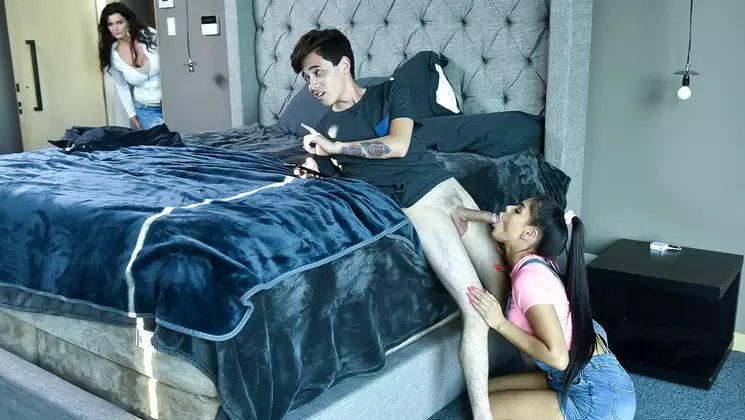 MILF Stepma Becky Helps with Hurtin' Balls!