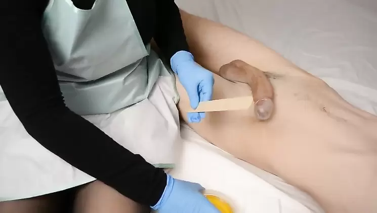 Waxing with a Surprise   Wax Ends with a Jerk off